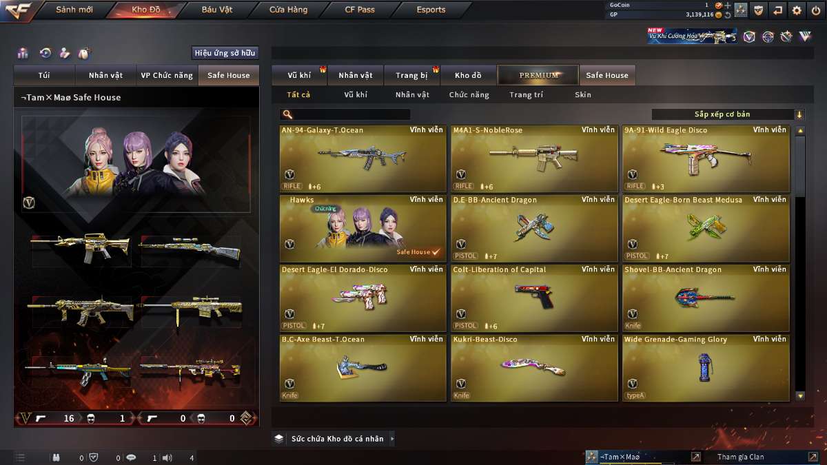 shop acc cf uy tin gia re